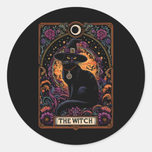 Adesivo A Bruxa Tarot Card Halloween Vintage Gothic
