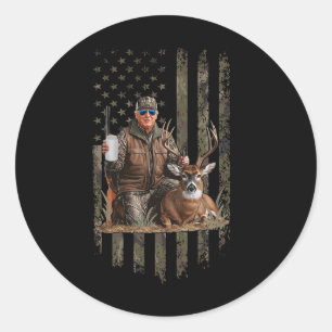 Adesivo A Caça À Campanha Trump Nos Eua Flag Deer Hunting 