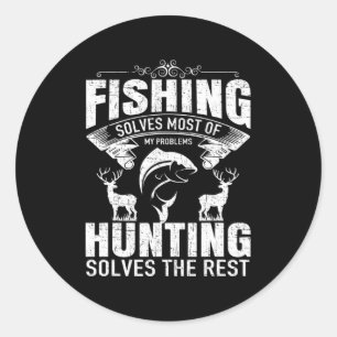 Adesivo A caça à pesca resolve problemas de acampamento