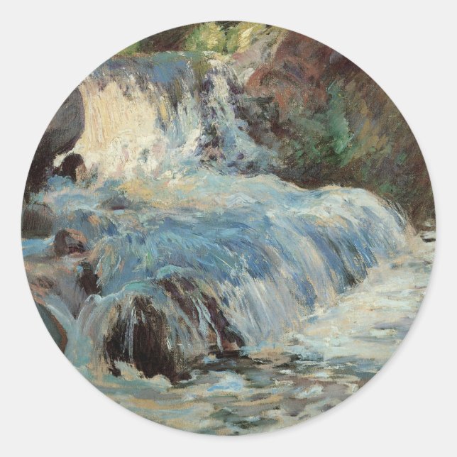 Adesivo A cachoeira de Twachtman, Impressionismo Vintage (Frente)