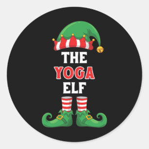 Adesivo A Camisa do Elfo do Yoga Natal Divertido Para Yogi