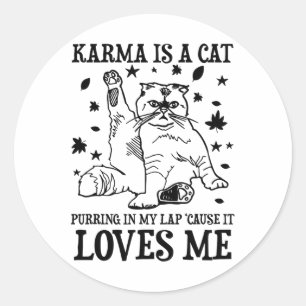 Adesivo A Carma Engraçada É Um Gato A Purgar No Meu Lap Po