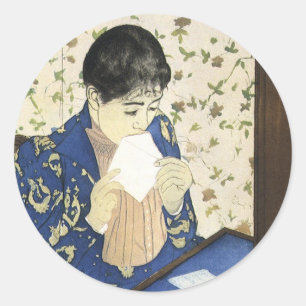 Adesivo A carta de Mary Cassatt, Impressionismo Vintage