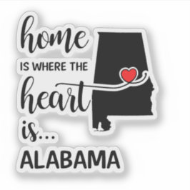 Adesivo A casa do Alabama é onde está o coração
