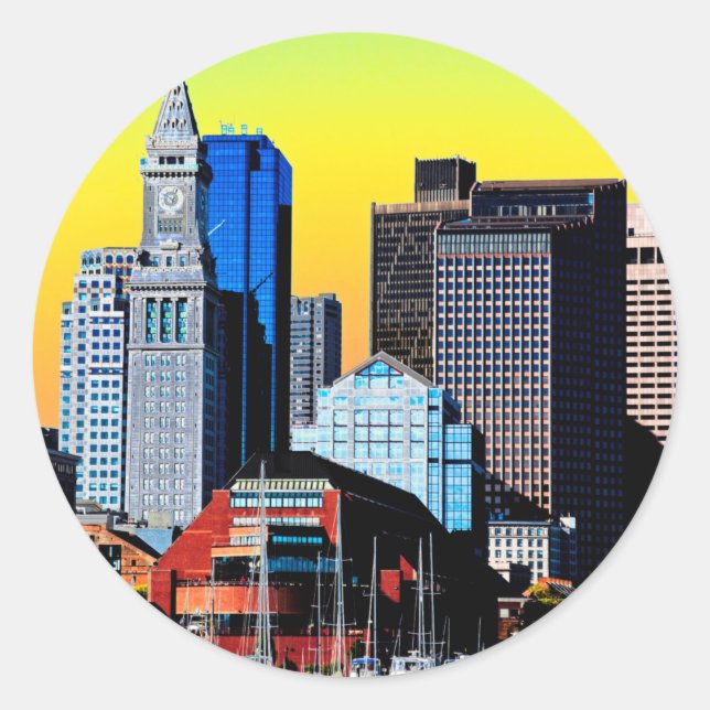 Adesivo A Casa Personalizada Boston USA Poster (Frente)