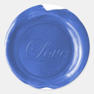 Adesivo A cera do falso sela - roteiro azul - o amor
