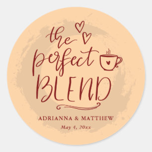 Adesivo A Cerveja Perfeita De Casamento De Café
