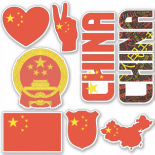 Adesivo A China Incrível Forma Símbolos Nacionais
