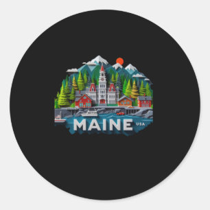 Adesivo A Cidade Do Maine No Sticker Dos Eua