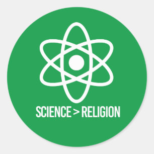 Adesivo A ciência é maior que a religião