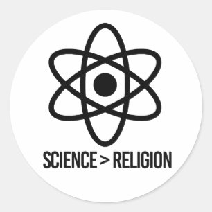 Adesivo A ciência é maior que a religião