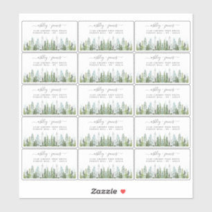 Adesivo A Coleção de Casamentos da Floresta de Pinheiros