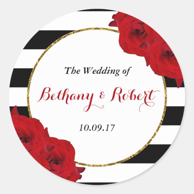 Adesivo A Coleção de Casamentos de Luxo Moderno-Chic - Ros (Frente)