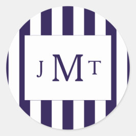 Adesivo A Coleção de Casamentos de Stripe do Marinho Moder