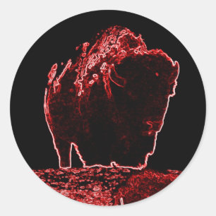 Adesivo A coleção vermelha do búfalo