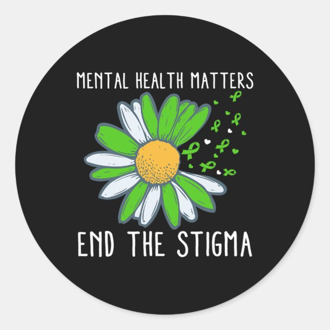 Adesivo A Consciência da Saúde Mental do Estigma 1 (Frente)