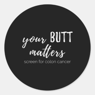 Adesivo A Consciência Do Cancer Colônico Do Seu Bumbum
