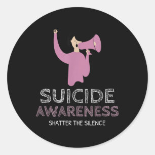 Adesivo A Consciência Suicida Quebra O Silêncio _ Caminhad