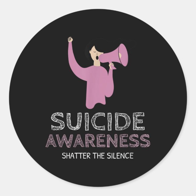 Adesivo A Consciência Suicida Quebra O Silêncio _ Caminhad (Frente)