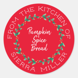 Adesivo A cozinha Holly Wreath de Natal trata do rótulo ve