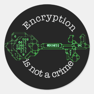 Adesivo A criptografia não é um Crime, Round Sticker