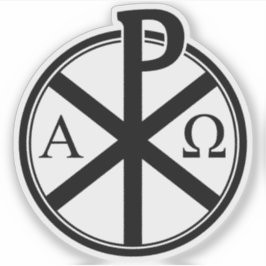 Adesivo A Cruz Chi-Rho - v4 (preto)