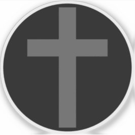 Adesivo A Cruz Cristã (cinza a preto)