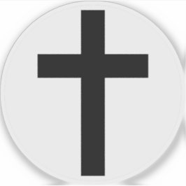 Adesivo A Cruz Cristã (preto a branco)