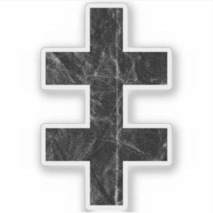 Adesivo A Cruz de Lorena (preto-vintage)