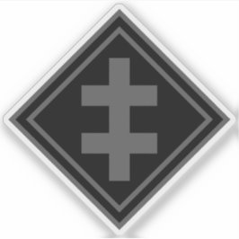 Adesivo A Cruz de Lorraine - v2 (cinzas)