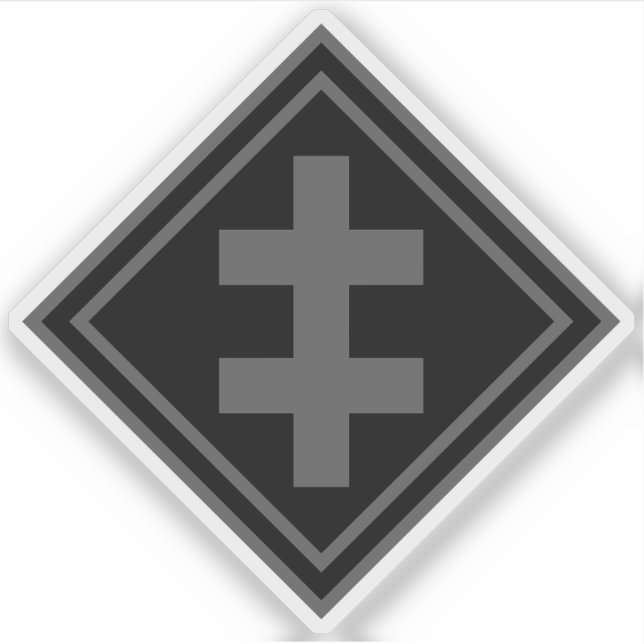 Adesivo A Cruz de Lorraine - v2 (cinzas) (Frente)