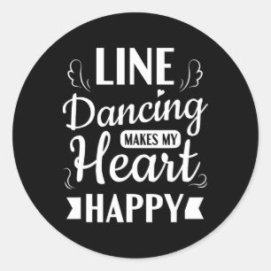 Adesivo A dança da linha faz meu coração feliz