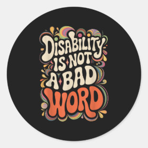Adesivo A Deficiência Não É Um Suporte A Doenças Do Word I