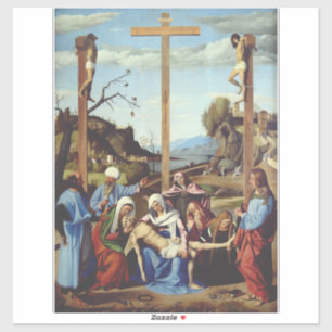 Adesivo A Deposição de Jesus Cristo Arte de Ícone Sagrado