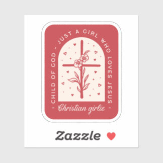 Adesivo A Dia de os namorados engraçada da garota cristã c