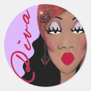 Adesivo A "DIVA é uma palavra de quatro letras…" 