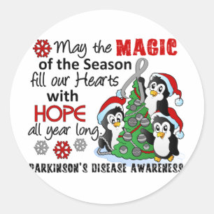 Adesivo A doença de Parkinson dos pinguins do Natal