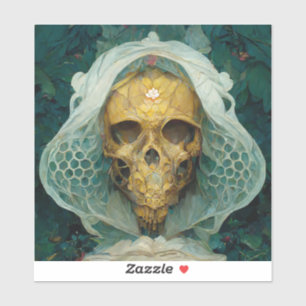 Adesivo A Drone Bee Skull Fantasy Sci-Fi