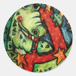 Adesivo A é para o jacaré