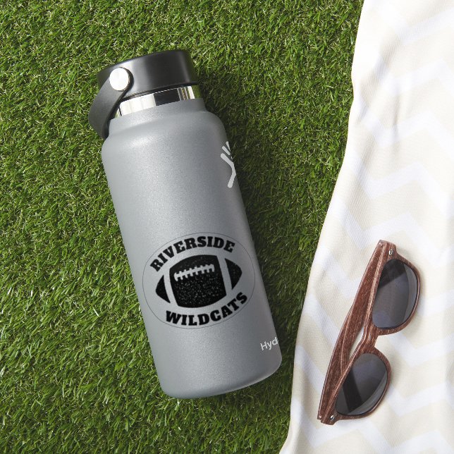 Adesivo A equipe de futebol personalizou o preto (HydroFlask Insitu)