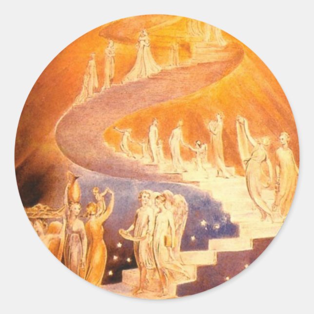 Adesivo A Escada do Jacob de William Blake (Frente)
