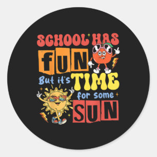 Adesivo A Escola Divertiu-Se Mas Chegou A Hora De Um Sol N