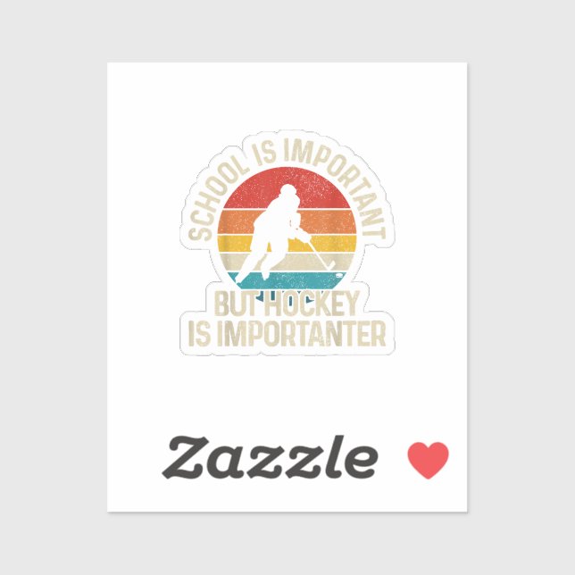 Adesivo A Escola É Importante, Mas O Hóquei É Um Funno Imp (Folha)