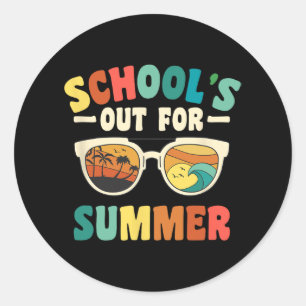 Adesivo A escola está fora para o verão para os estudantes