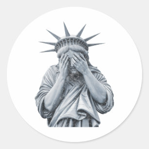 Adesivo A Estátua Americana Da Liberdade Chora Homens Engr