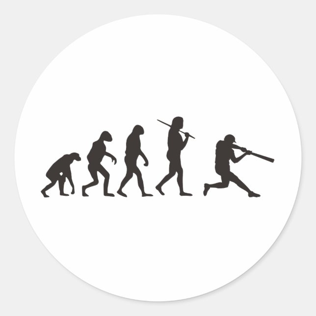 Adesivo A Evolução Da Bateria De Baseball (Frente)
