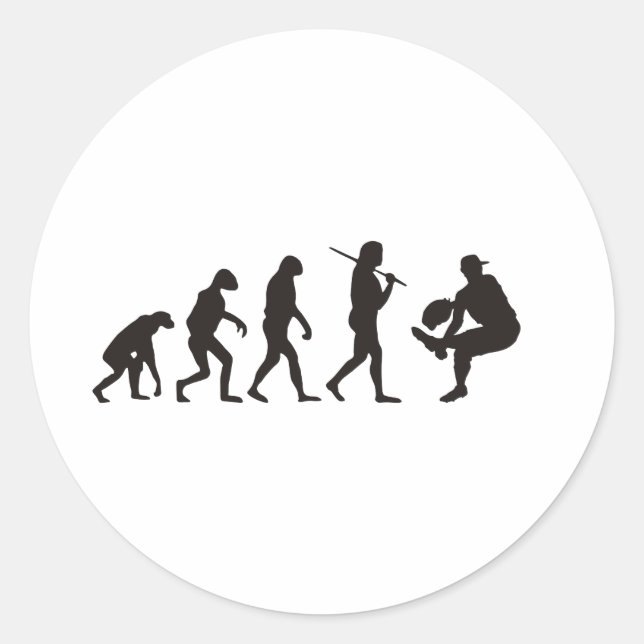Adesivo A Evolução Do Baseball Pitcher (Frente)