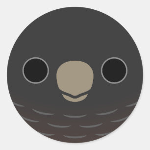 Adesivo A face de uma cacatua Gang-gang fêmea