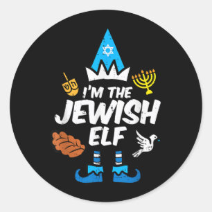 Adesivo A Família de Elfos Judeus Hanukkah Chanukah Homens