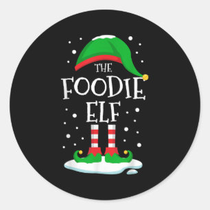 Adesivo A Família Foodie Elf de Natal que Corresponde ao G